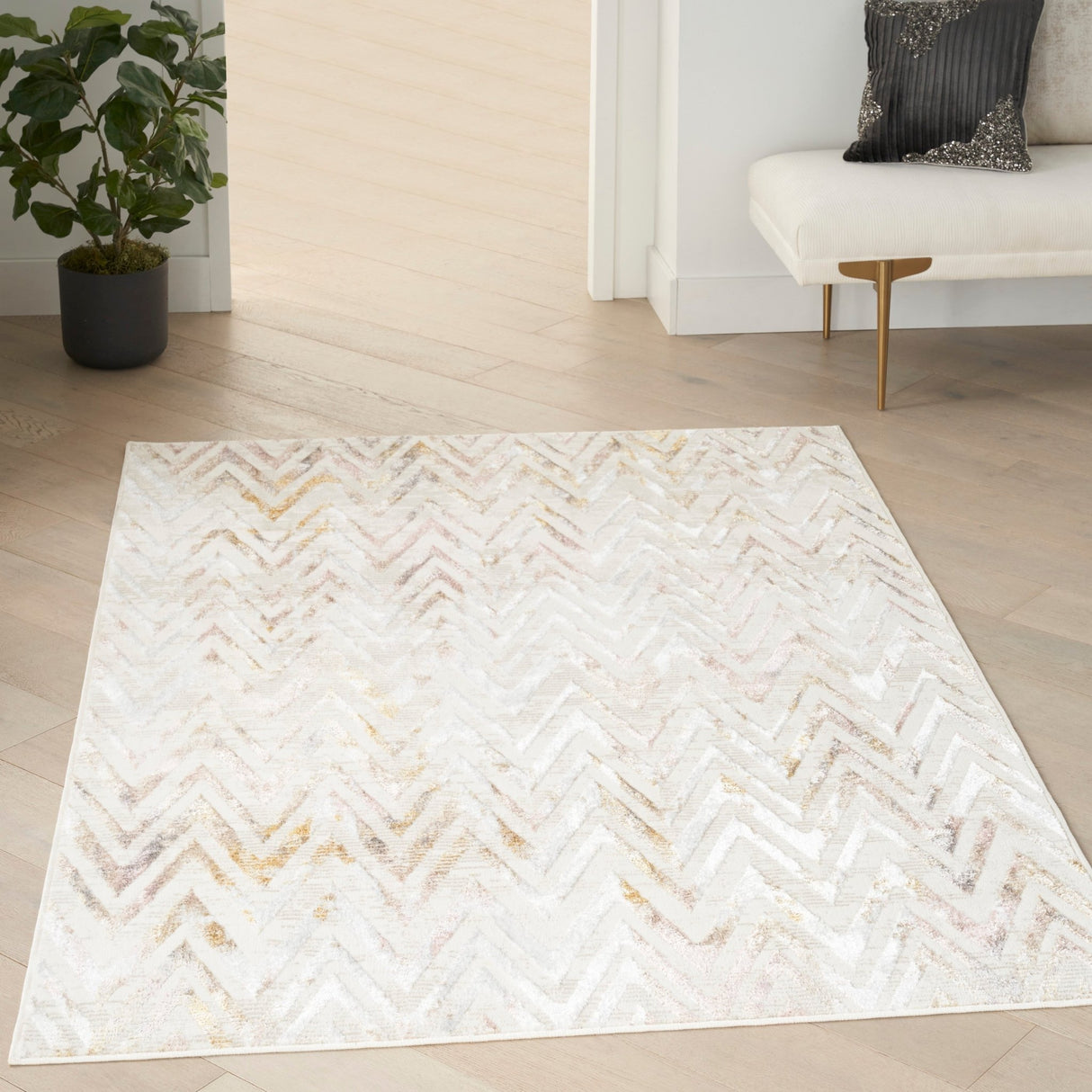 Nourison Glitz Glz05 Multicolor Rug - Nourison - 99446134516