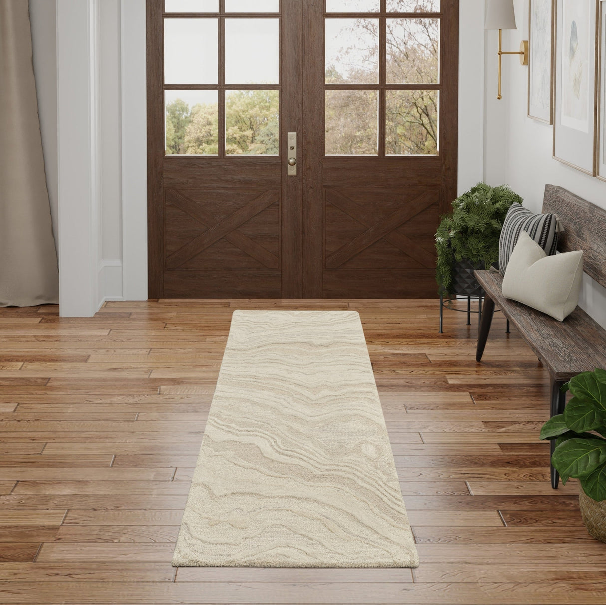 Nourison Graceful Gru01 Beige Rug - Nourison - 99446939050