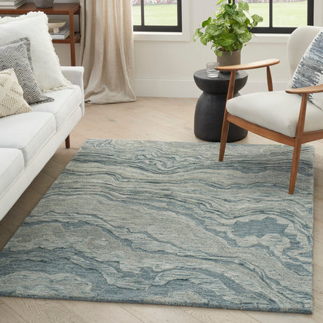 Nourison Graceful Gru01 Blue Rug - Nourison - 99446939104