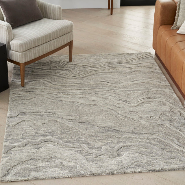 Nourison Graceful Gru01 Grey Rug - Nourison - 99446939166