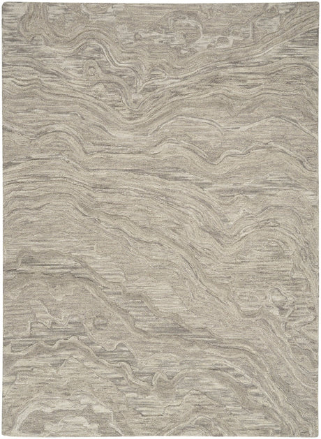 Nourison Graceful Gru01 Grey Rug - Nourison - 99446939166