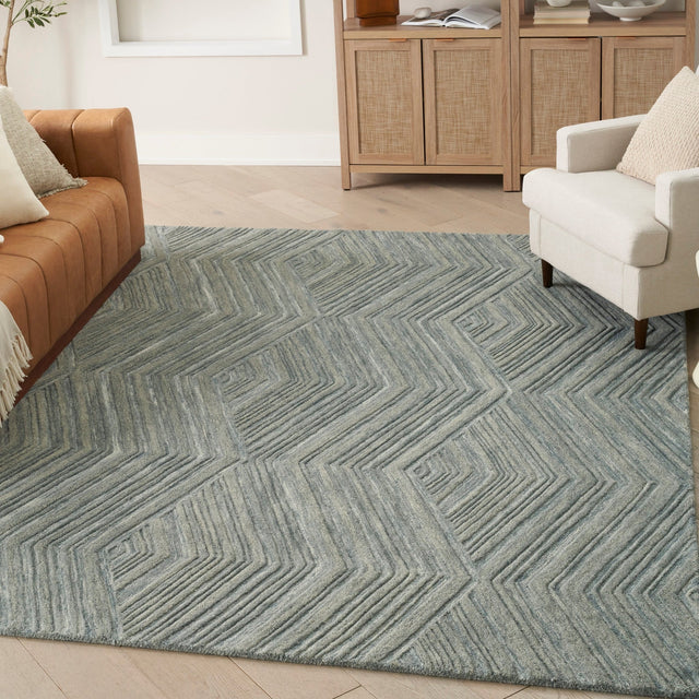 Nourison Graceful Gru03 Blue Rug - Nourison - 99446970671