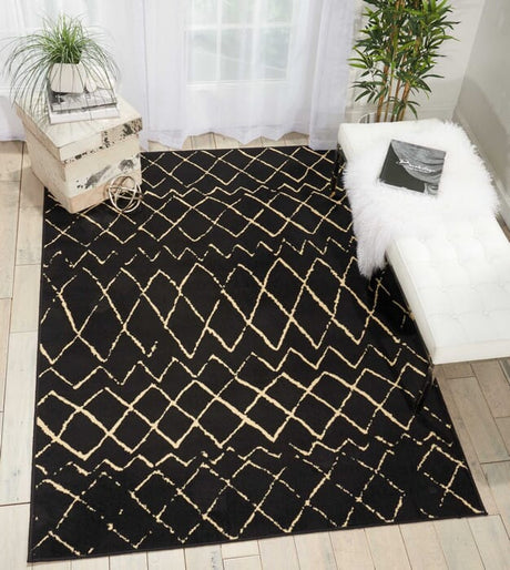 Nourison Grafix Grf04 Black Rug - Nourison - 39476