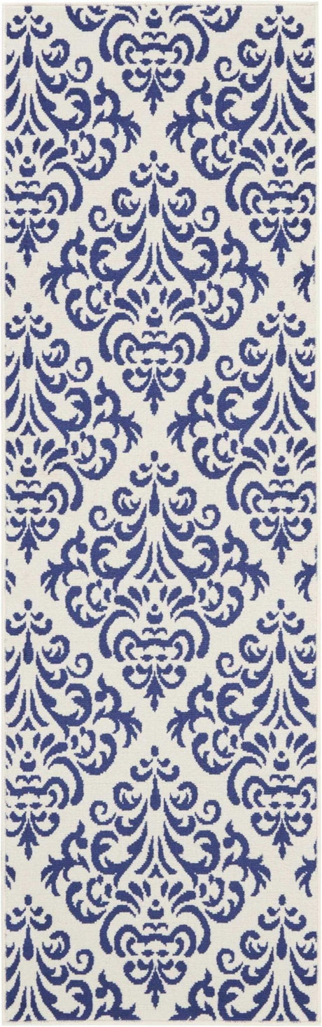 Nourison Grafix Grf06 White/Blue Rug - Nourison - 99446411662