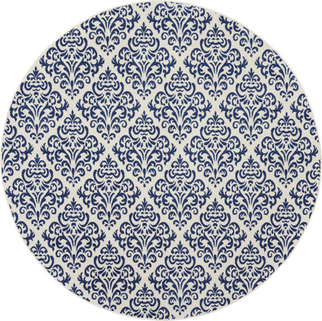 Nourison Grafix Grf06 White/Blue Rug - Nourison - 99446459107