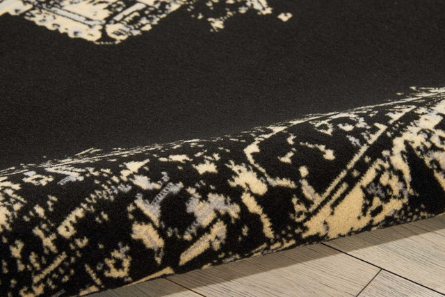 Nourison Grafix Grf14 Black Rugs - Nourison - 99446809643