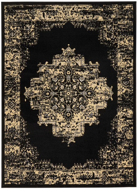 Nourison Grafix Grf14 Black Rugs - Nourison - 99446809643