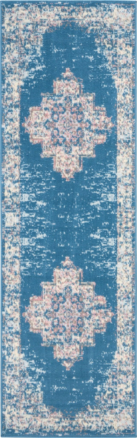 Nourison Grafix Grf14 Blue Rug - Nourison - 99446477866