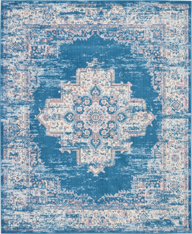 Nourison Grafix Grf14 Blue Rug - Nourison - 99446481535