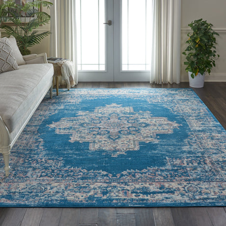 Nourison Grafix Grf14 Blue Rug - Nourison - 99446481535