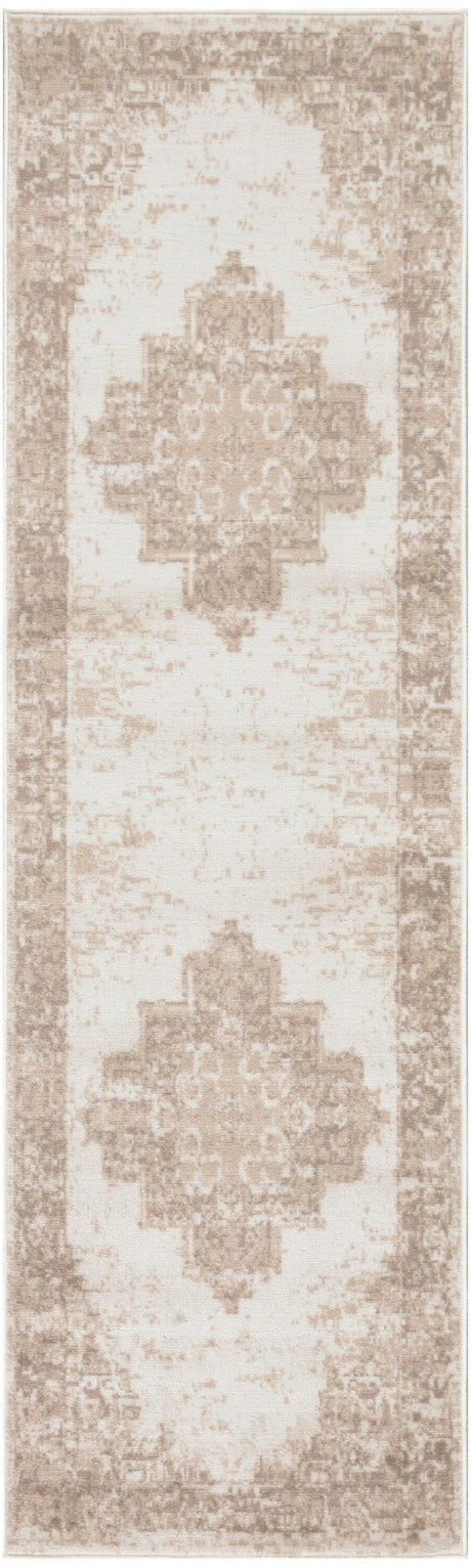 Nourison Grafix Grf14 Ivory Beige Rug - Nourison - 99446935748