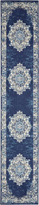 Nourison Grafix Grf14 Navy Blue Rug - Nourison - 99446411709