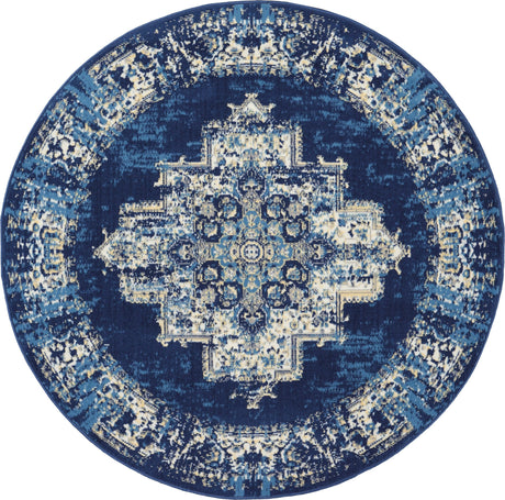 Nourison Grafix Grf14 Navy Blue Rug - Nourison - 99446810014