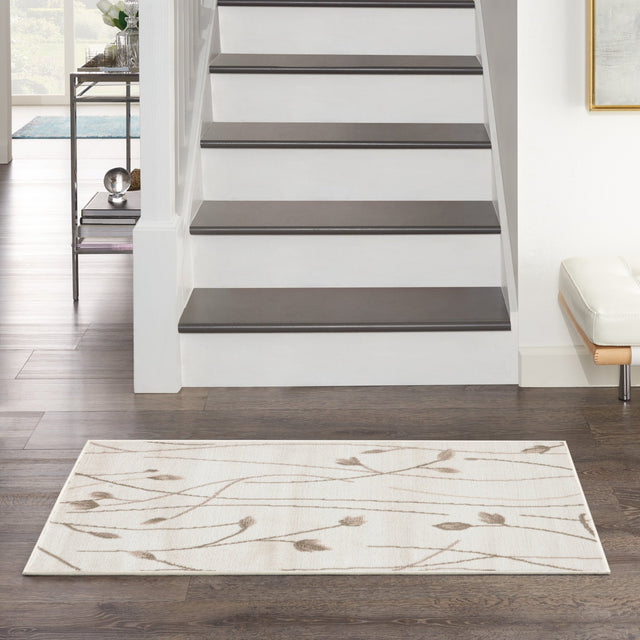 Nourison Grafix Grf15 Ivory Beige Rug - Nourison - 99446935861