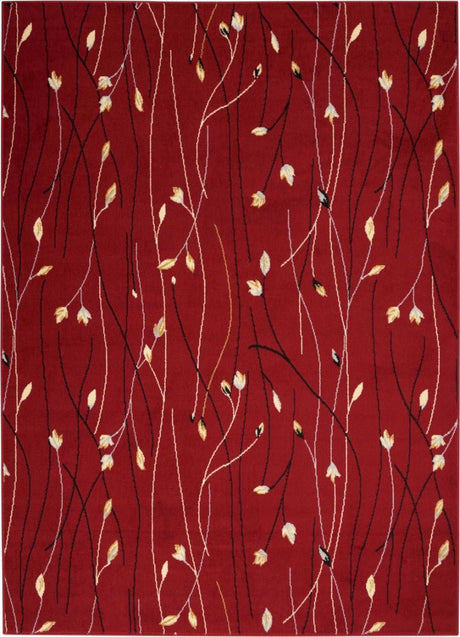Nourison Grafix GRF15 Red Contemporary Area Rugs - 99446145185
