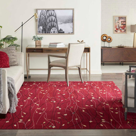 Nourison Grafix GRF15 Red Contemporary Area Rugs - 99446401151