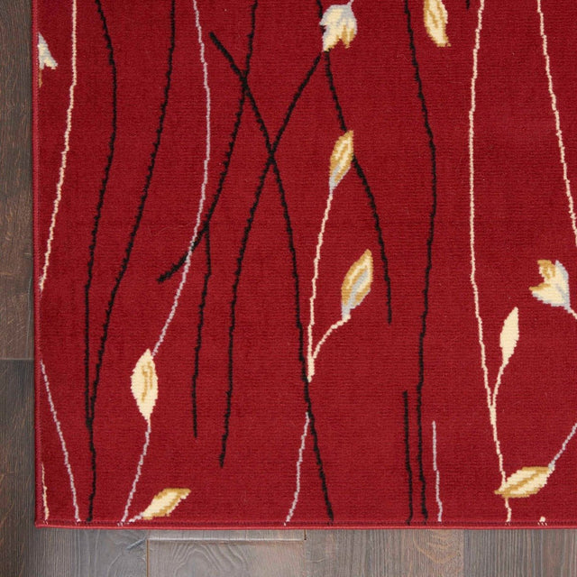Nourison Grafix GRF15 Red Contemporary Area Rugs - 99446401151