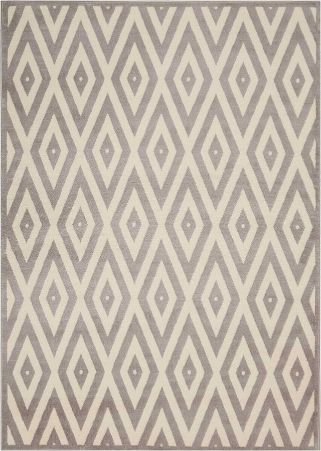 Nourison Grafix Grf18 White/Grey Rug - Nourison - 41184