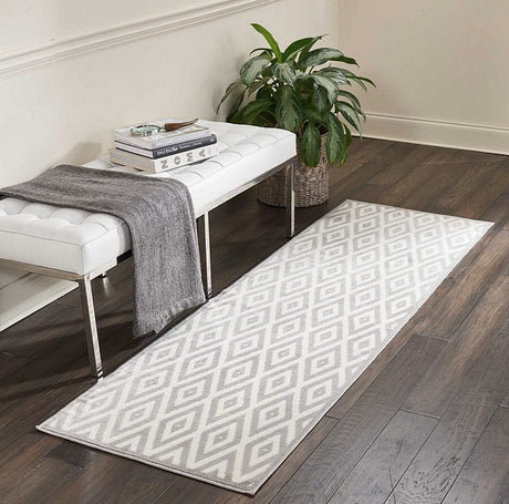 Nourison Grafix Grf18 White/Grey Rug - Nourison - 41184