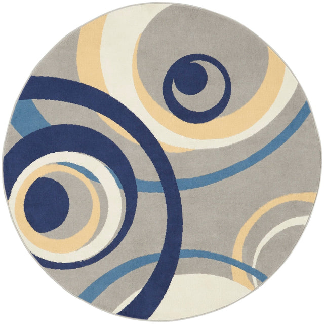 Nourison Grafix Grf21 Grey Rug - Nourison - 99446810489