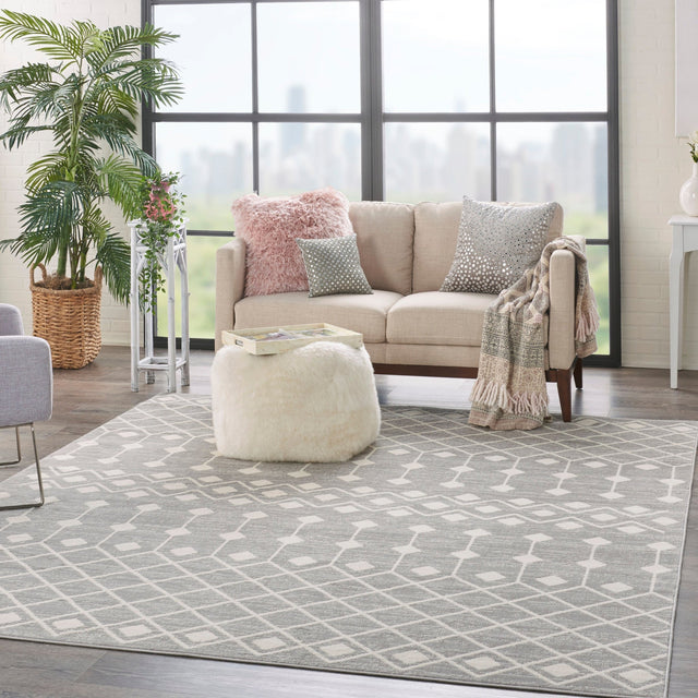 Nourison Grafix Grf37 Grey Rugs - Nourison - 99446753045