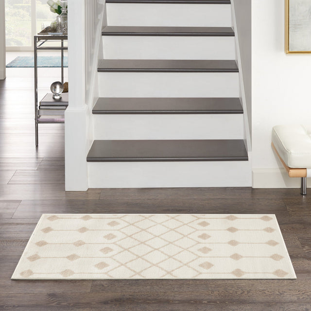 Nourison Grafix Grf37 Ivory Beige Rug - Nourison - 99446935984