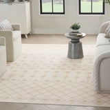 Nourison Grafix Grf37 Ivory Beige Rug - Nourison - 99446935984