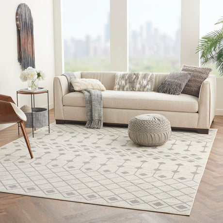 Nourison Grafix Grf37 Ivory/Grey Rugs - Nourison - 99446753175