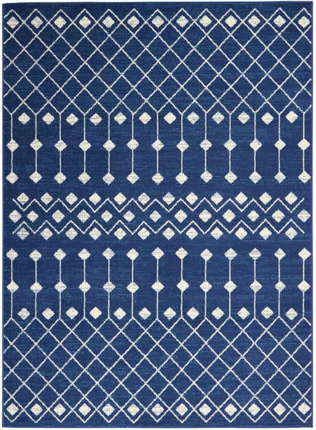 Nourison Grafix Grf37 Navy Rugs - Nourison - 99446753335