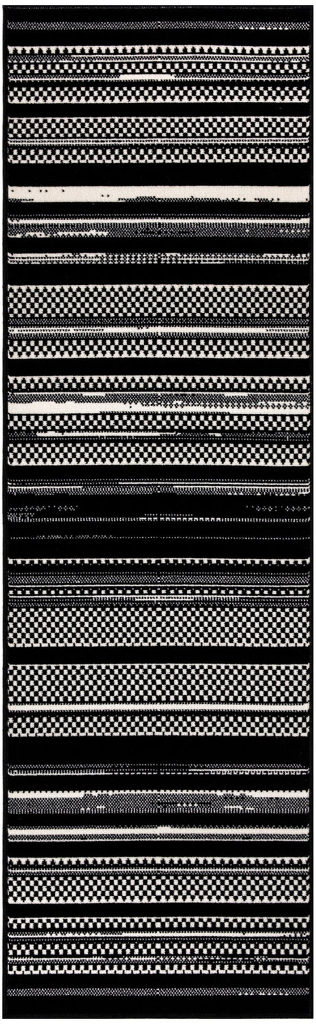 Nourison Grafix Grf41 Black White Rug - Nourison - 99446907127