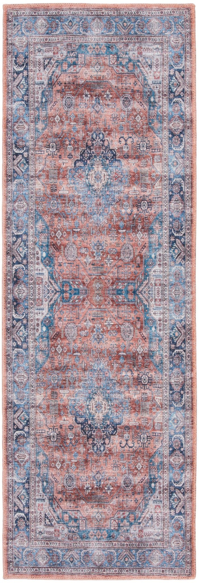 Nourison Grand Washables Grw01 Blue Multicolor Rug - Nourison - 99446110619