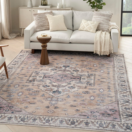 Nourison Grand Washables Grw03 Beige Multicolor Rug - Nourison - 99446906052