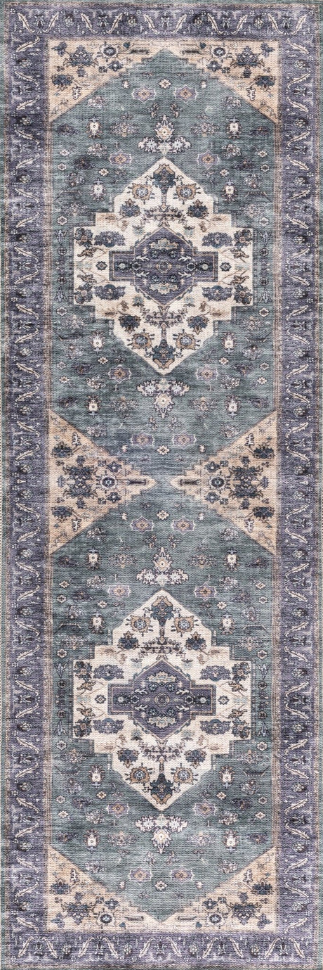 Nourison Grand Washables Grw03 Teal Blue Rug - Nourison - 99446906250