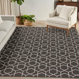Nourison Horizon Indoor/Outdoor HOZ01 Black Contemporary Area Rugs