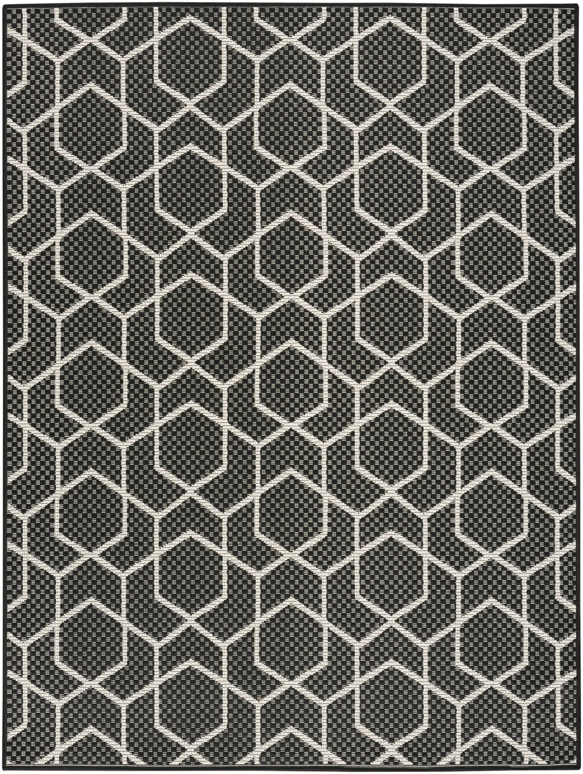 Nourison Horizon Indoor/Outdoor HOZ01 Black Contemporary Area Rugs