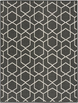 Nourison Horizon Indoor/Outdoor HOZ01 Black Contemporary Area Rugs