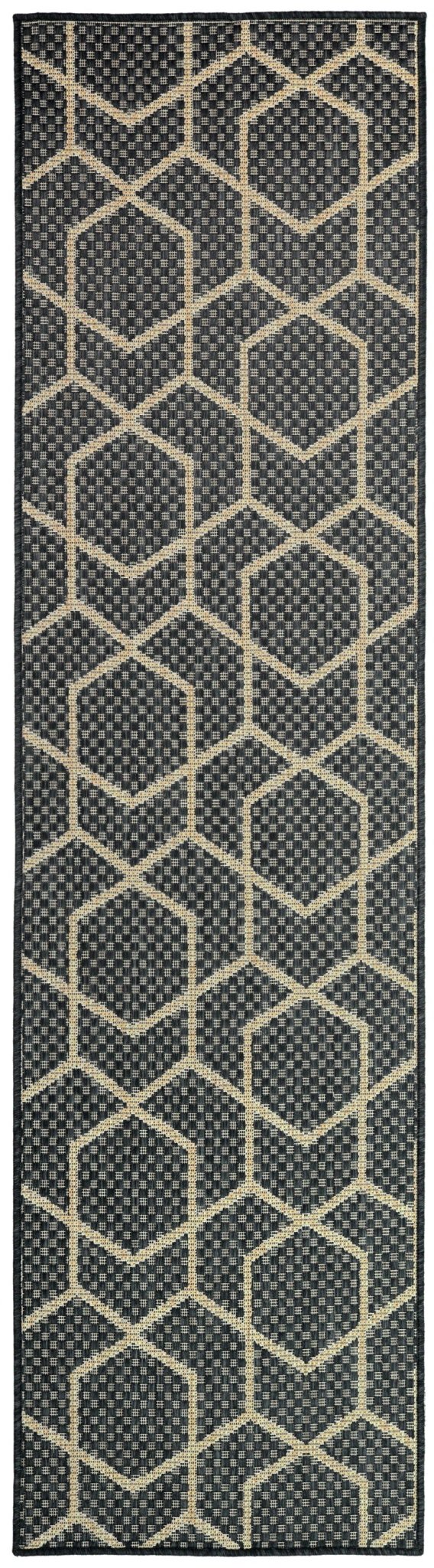 Nourison Horizon Indoor/Outdoor HOZ01 Charcoal Contemporary Area Rugs