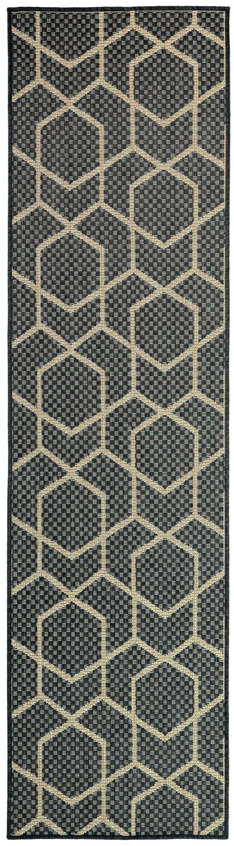 Nourison Horizon Indoor/Outdoor HOZ01 Charcoal Contemporary Area Rugs