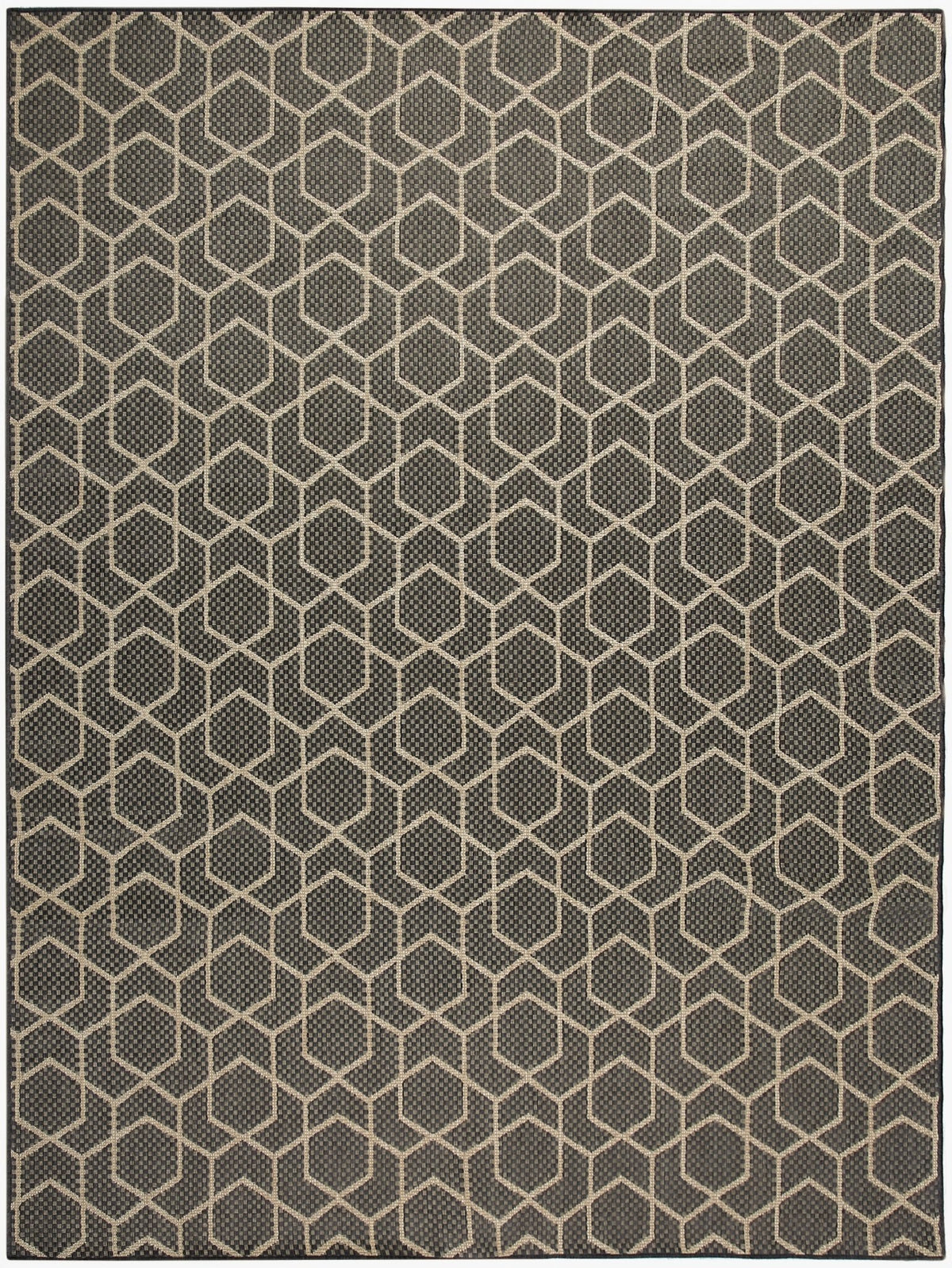 Nourison Horizon Indoor/Outdoor HOZ01 Charcoal Contemporary Area Rugs