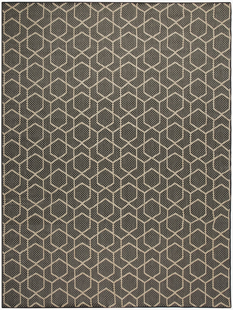 Nourison Horizon Indoor/Outdoor HOZ01 Charcoal Contemporary Area Rugs