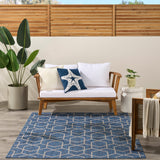 Nourison Horizon Indoor/Outdoor HOZ01 Denim Contemporary Area Rugs