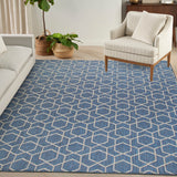 Nourison Horizon Indoor/Outdoor HOZ01 Denim Contemporary Area Rugs