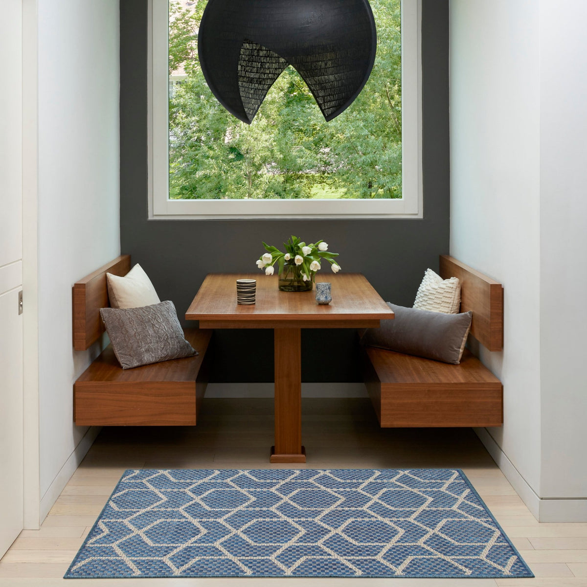 Nourison Horizon Indoor/Outdoor HOZ01 Denim Contemporary Area Rugs