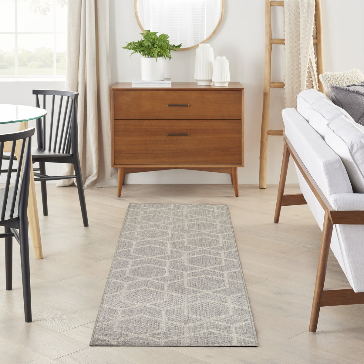 Nourison Horizon Indoor/Outdoor HOZ01 Grey Contemporary Area Rugs