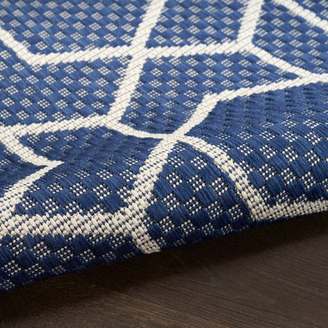 Nourison Horizon Indoor/Outdoor HOZ01 Navy Contemporary Area Rugs - 841491126486