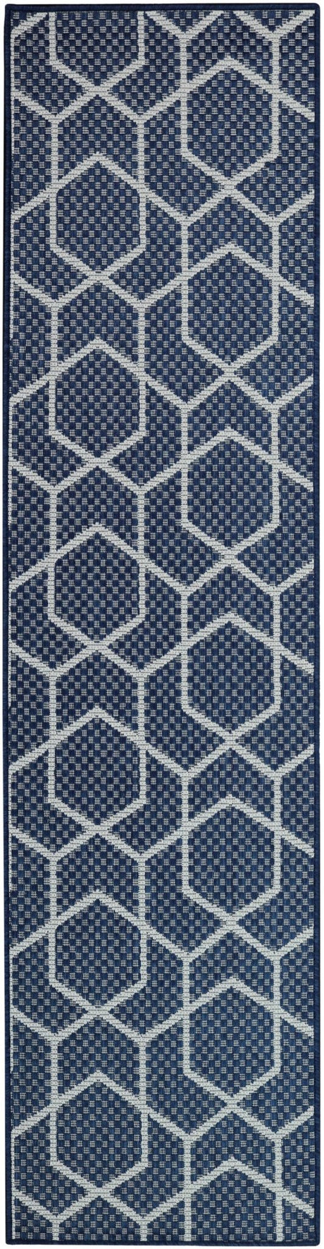 Nourison Horizon Indoor/Outdoor HOZ01 Navy Contemporary Area Rugs