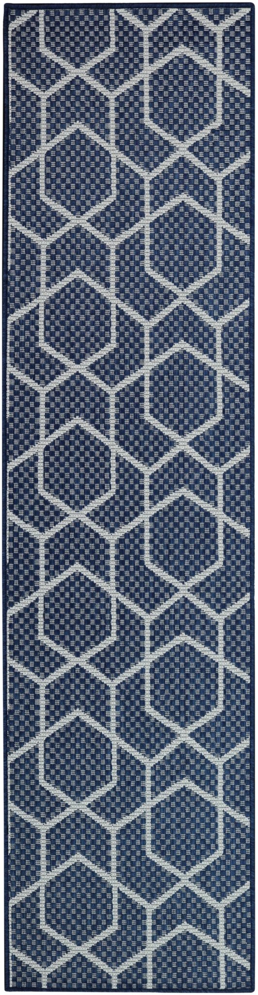 Nourison Horizon Indoor/Outdoor HOZ01 Navy Contemporary Area Rugs