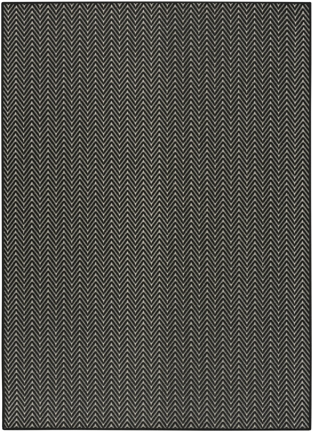 Nourison Horizon Indoor/Outdoor HOZ02 Black Contemporary Area Rugs