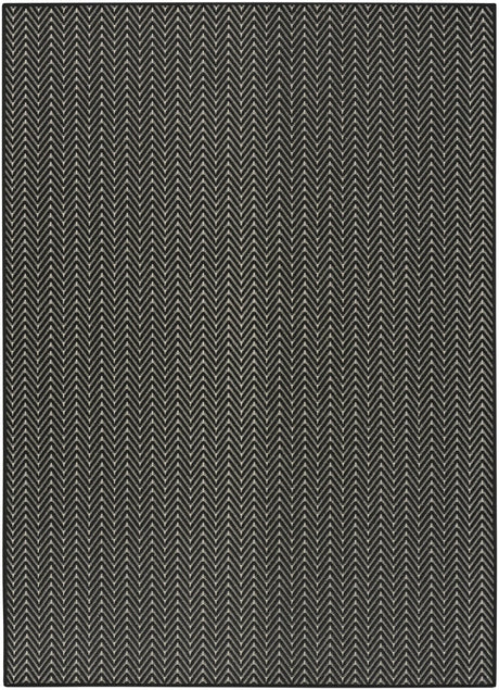 Nourison Horizon Indoor/Outdoor HOZ02 Black Contemporary Area Rugs