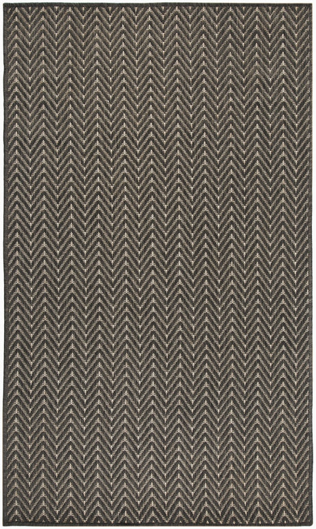 Nourison Horizon Indoor/Outdoor HOZ02 Charcoal Contemporary Area Rugs